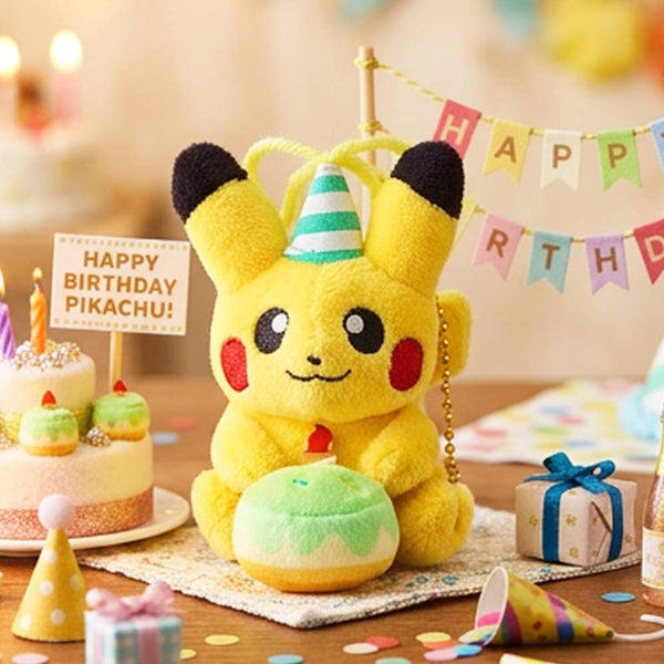 Pokémon Celebration Series Plush Bag Charm 8cm – Pikachu - Front - Prism & Pocket