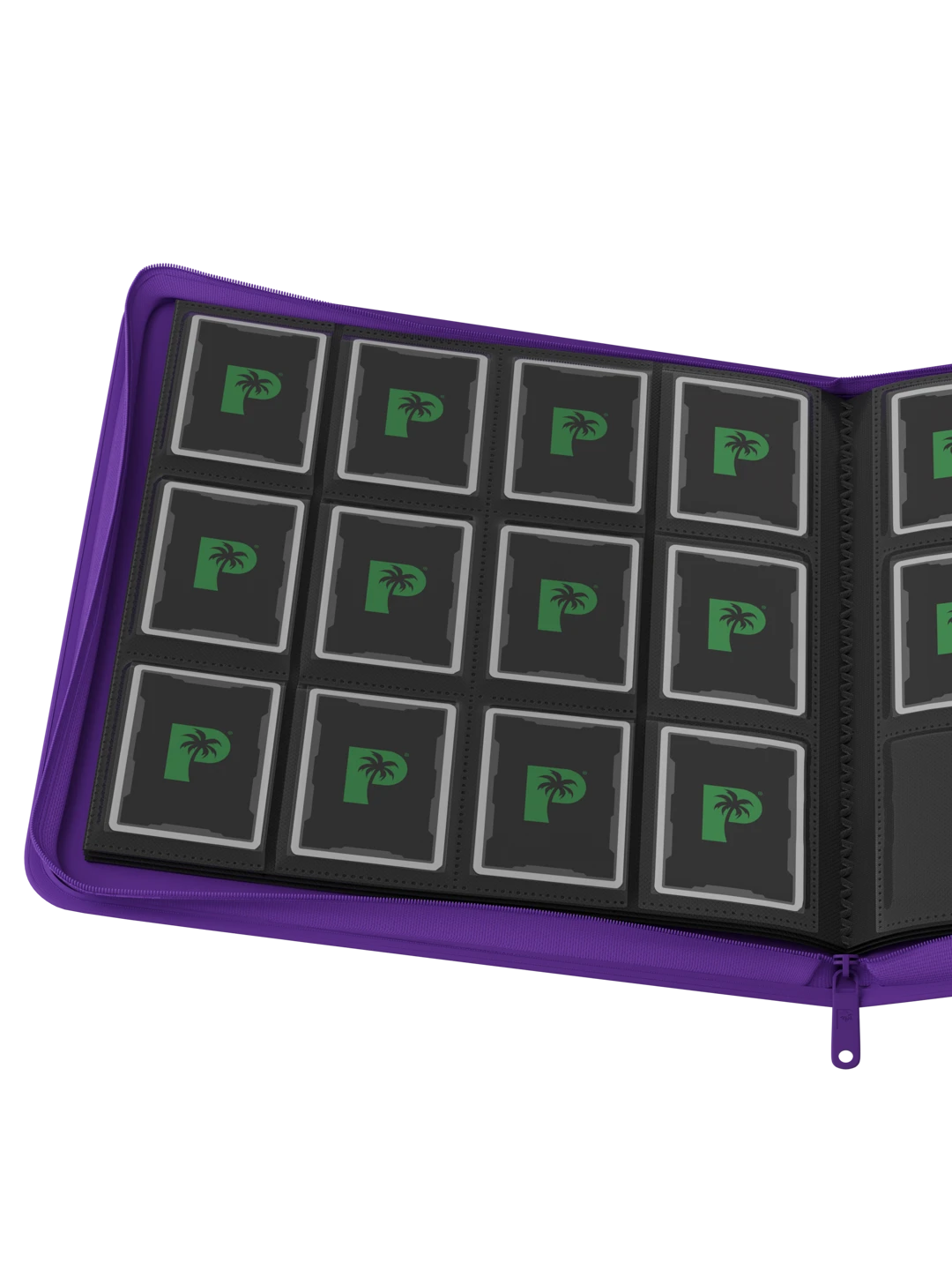 Stealth 12 Pocket Zip Binder - Purple - Palms Off Gaming - Reverse - Prism & Pocket