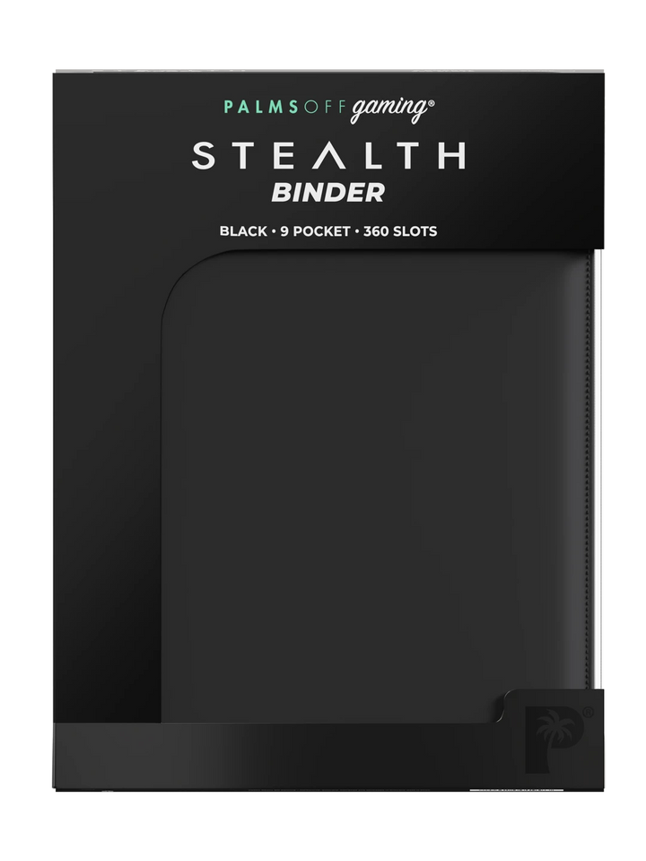 Stealth 9 Pocket Zip Binder - Black - Palms Off Gaming - Packaging - Prism &amp; Pocket