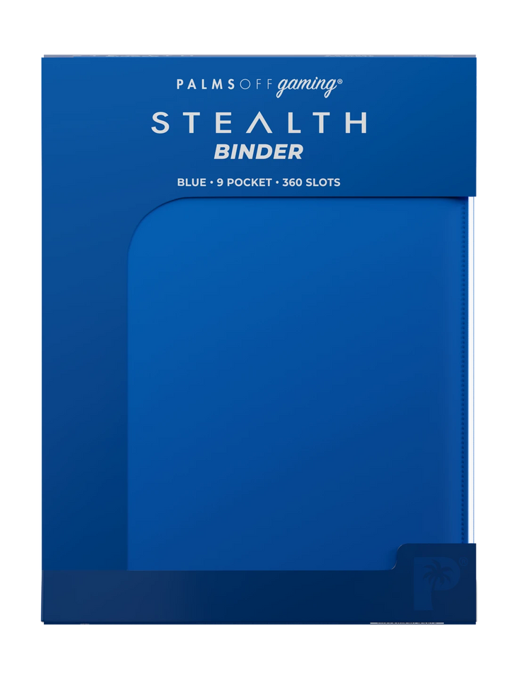 Stealth 9 Pocket Zip Binder - Blue - Palms Off Gaming - Packaging - Prism &amp; Pocket