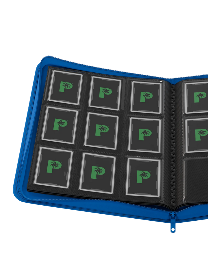 Stealth 9 Pocket Zip Binder - Blue - Palms Off Gaming - Lifestyle 2 - Prism &amp; Pocket