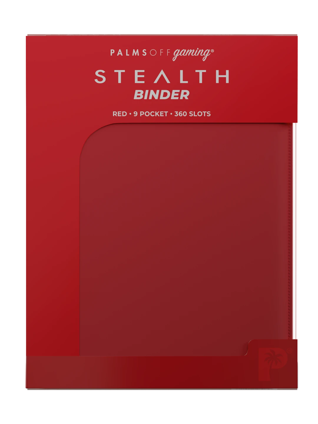 Stealth Red Pocket Zip Binder - 9 Pocket Page - Palms Off Gaming - Packaging - Prism & Pocket