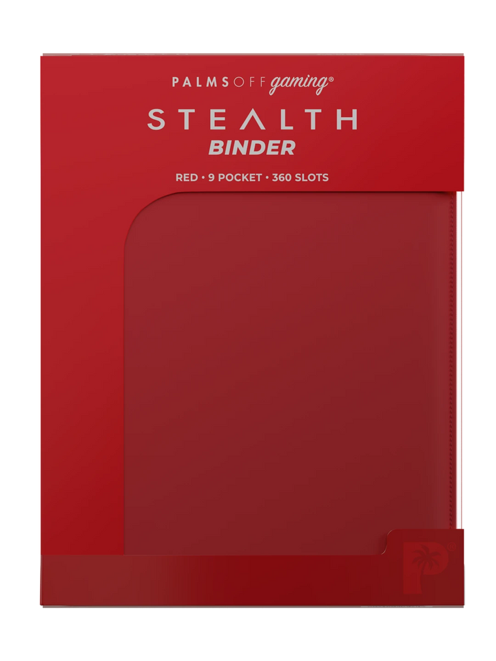 Stealth Red Pocket Zip Binder - 9 Pocket Page - Palms Off Gaming - Packaging - Prism &amp; Pocket