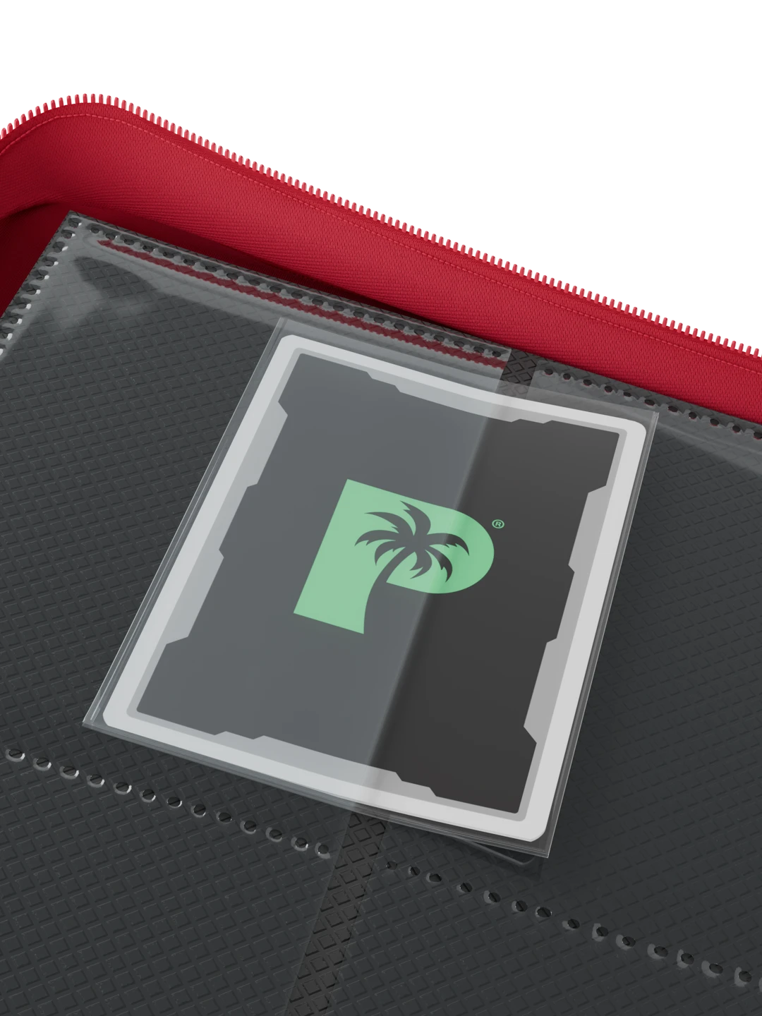 Stealth Red Pocket Zip Binder - 9 Pocket Page - Palms Off Gaming - Reverse - Prism & Pocket