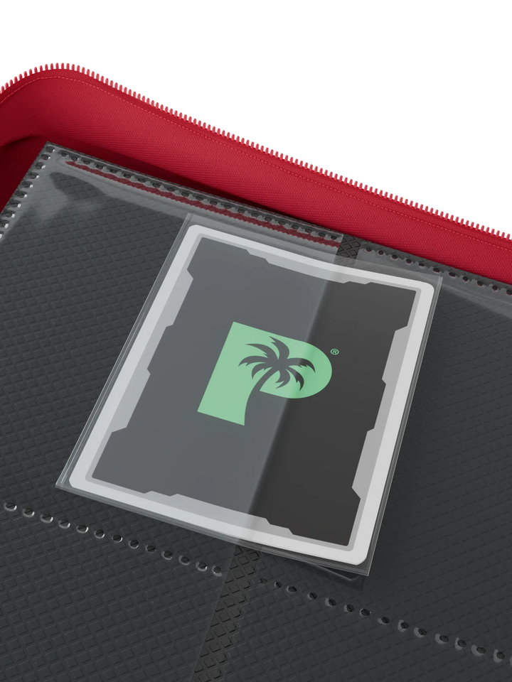 Stealth Red Pocket Zip Binder - 9 Pocket Page - Palms Off Gaming - Reverse - Prism &amp; Pocket