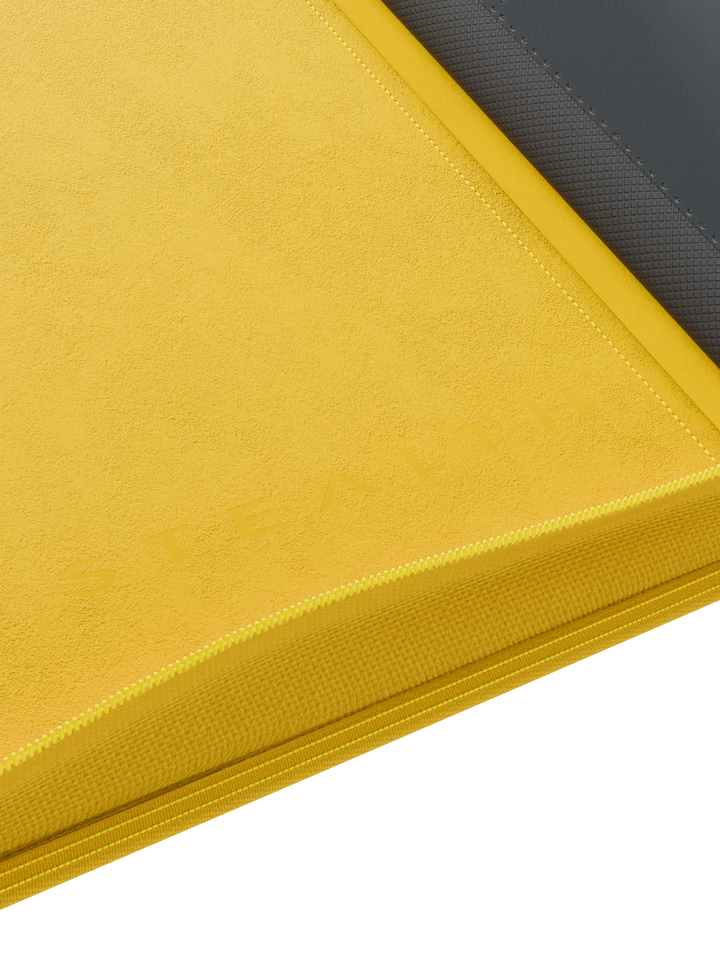 Stealth 12 Pocket Zip Binder - Yellow - Reverse - Prism &amp; Pocket