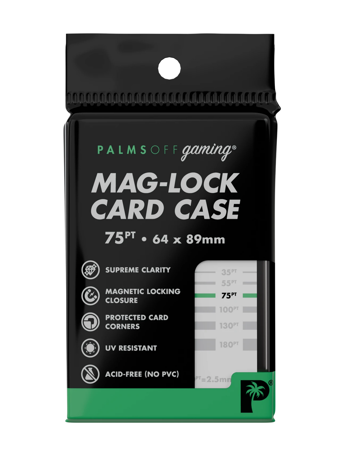 75pt Mag-Lock Card Case - Palms Off Gaming - Front - Prism & Pocket