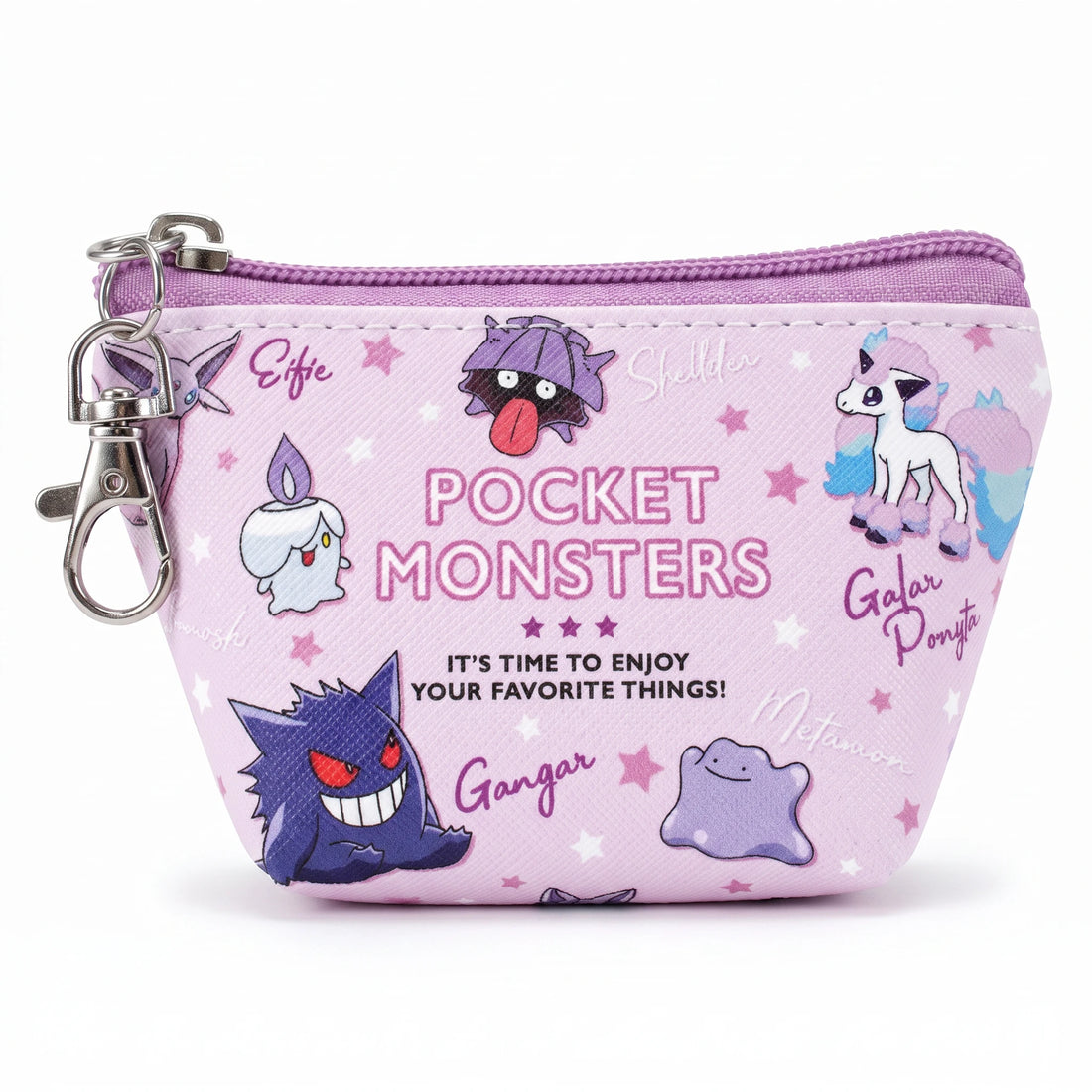 Pokémon Triangle Mini Pouch – Purple - Detail - Prism & Pocket