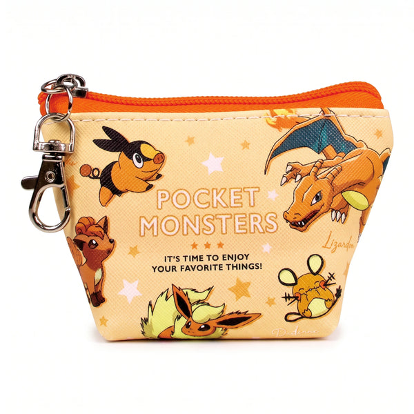 Pokémon Triangle Mini Pouch – Orange - Front - Prism & Pocket