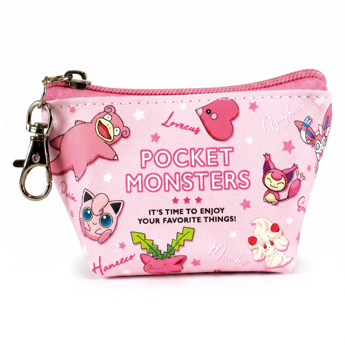 Pokémon Triangle Mini Pouch – Pink - Reverse - Prism & Pocket