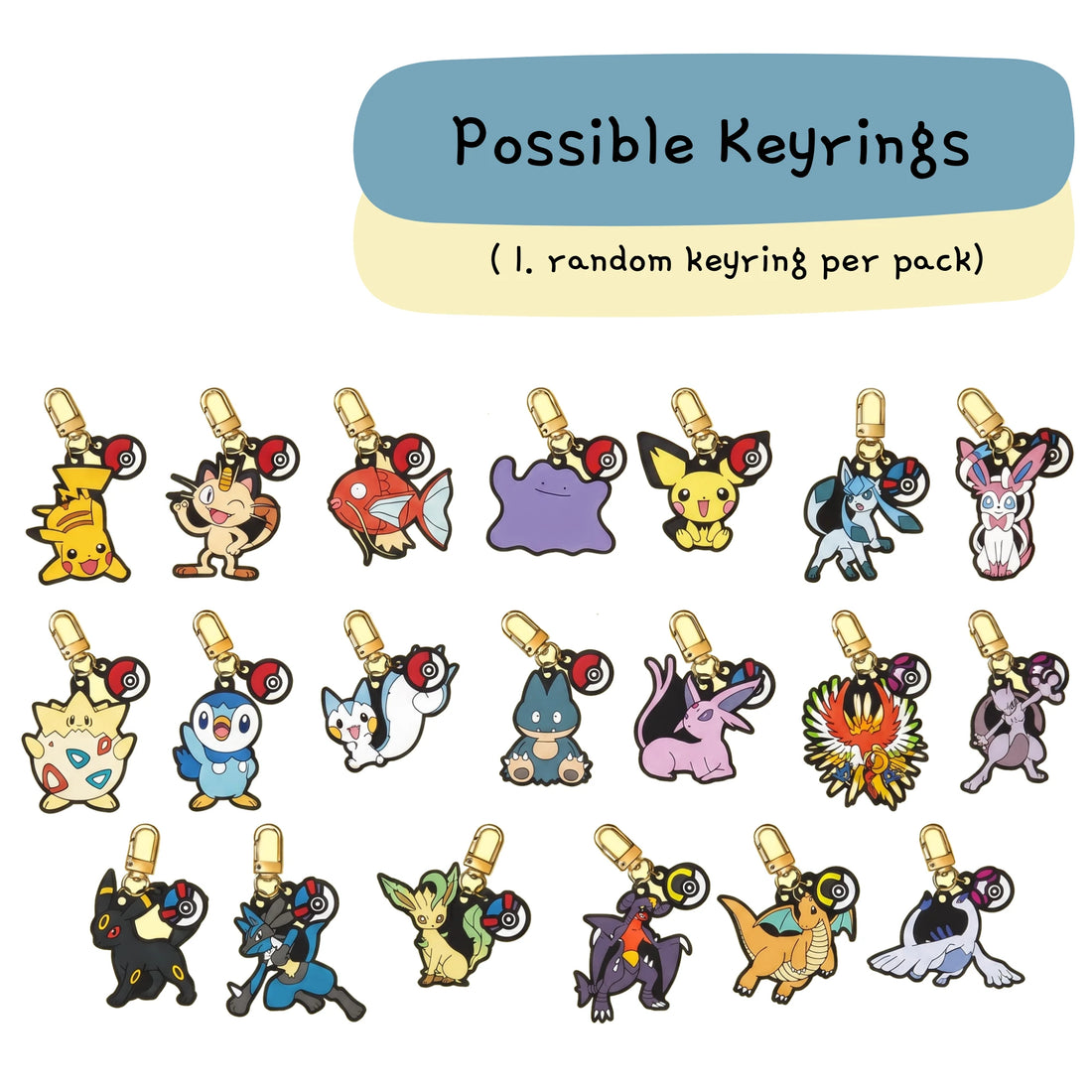 Pokemon Secret Random Keyring Possible Designs - Prism and Pocket