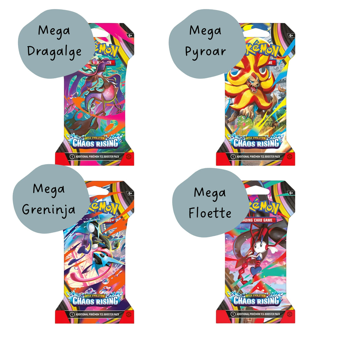 Pokémon TCG: Mega Evolution — Chaos Rising Booster Pack - Reverse - Prism & Pocket