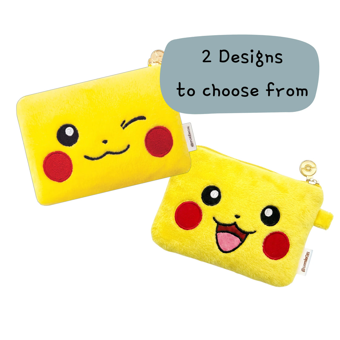 Pokémon Pikachu Face Square Pouch – Official Licensed Merchandise - Front - Prism & Pocket