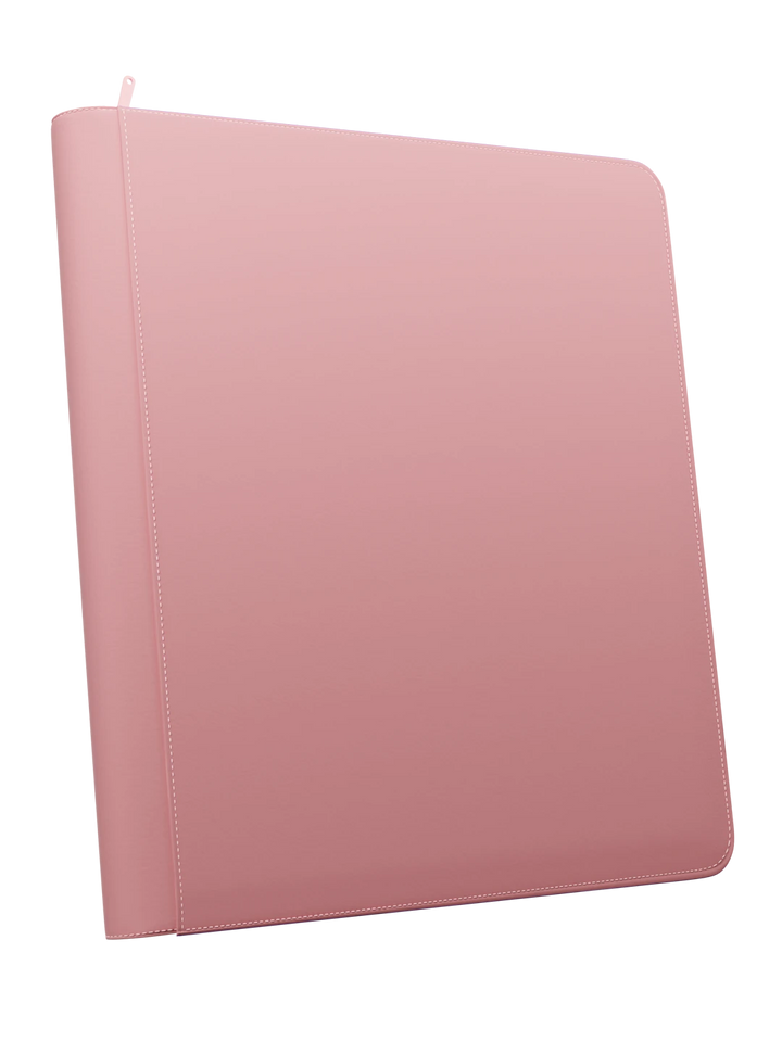 Stealth 12 Pocket Zip Binder - Pink - Front - Prism &amp; Pocket
