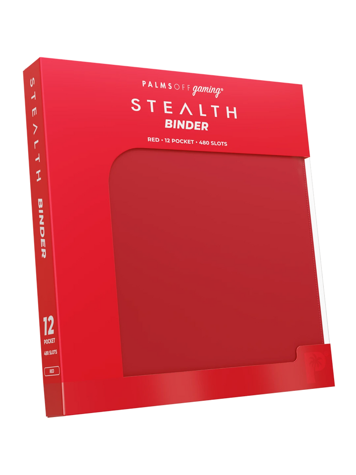 Stealth 12 Pocket Zip Binder - Red - Palms Off Gaming - Detail - Prism &amp; Pocket