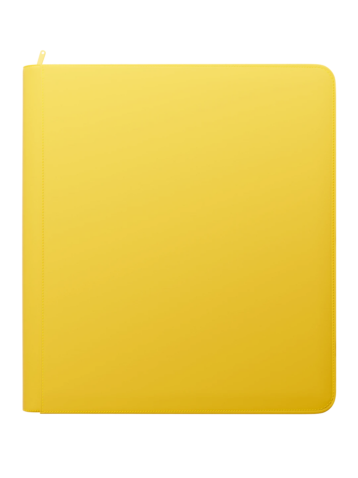 Stealth 12 Pocket Zip Binder - Yellow - Front - Prism &amp; Pocket