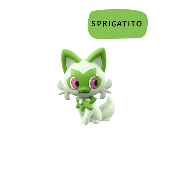 Pokémon Monster Collection Sprigatito Figure - Front - Prism & Pocket