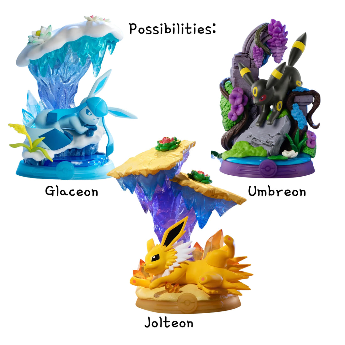 Pokémon Eevee Horizon Series Blind Box Figure - Glaceon, Umbreon & Jolteon Variants - Prism & Pocket