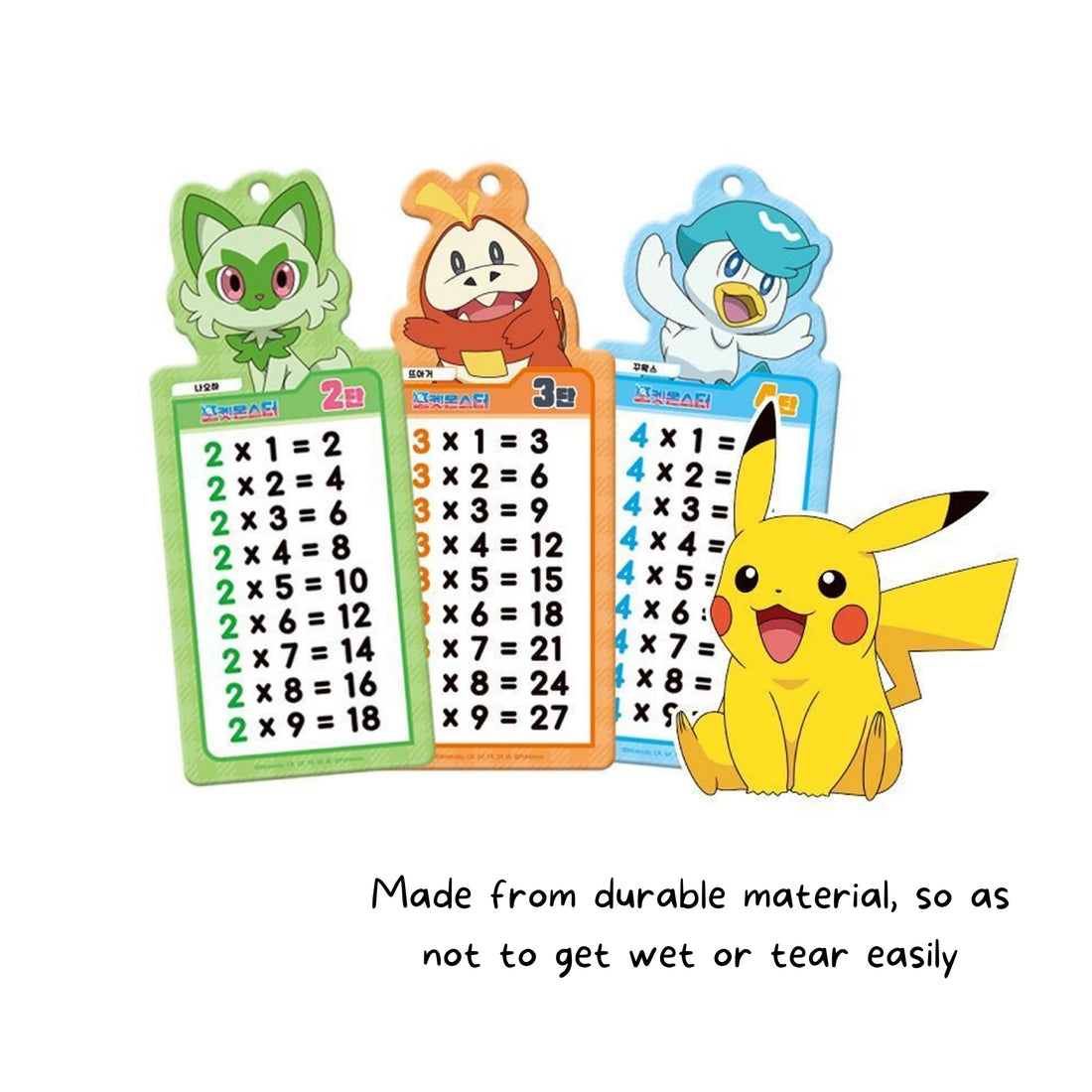 Pokémon Multiplication Table Card Set – Official Licensed Merchandise - Lifestyle 2 - Prism & Pocket