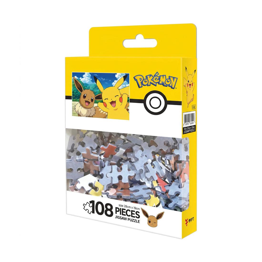 Pokémon Puzzle 108 Pieces – Nice to Meet You, Pikachu and Eevee - Front - Prism & Pocket