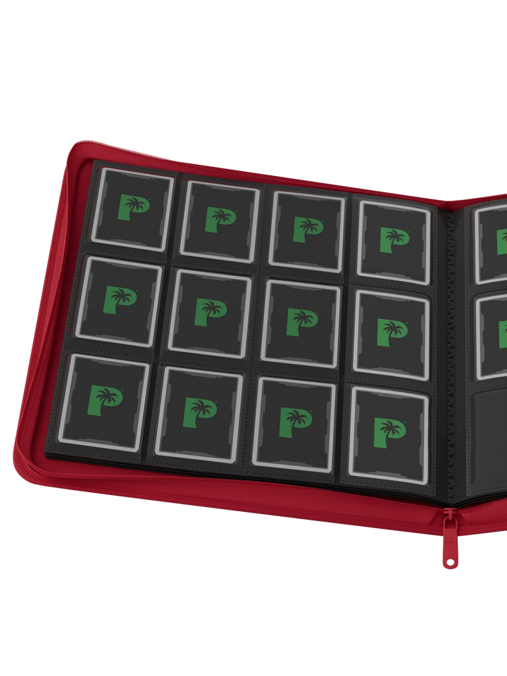 Stealth 12 Pocket Zip Binder - Red - Palms Off Gaming - Lifestyle 4 - Prism &amp; Pocket