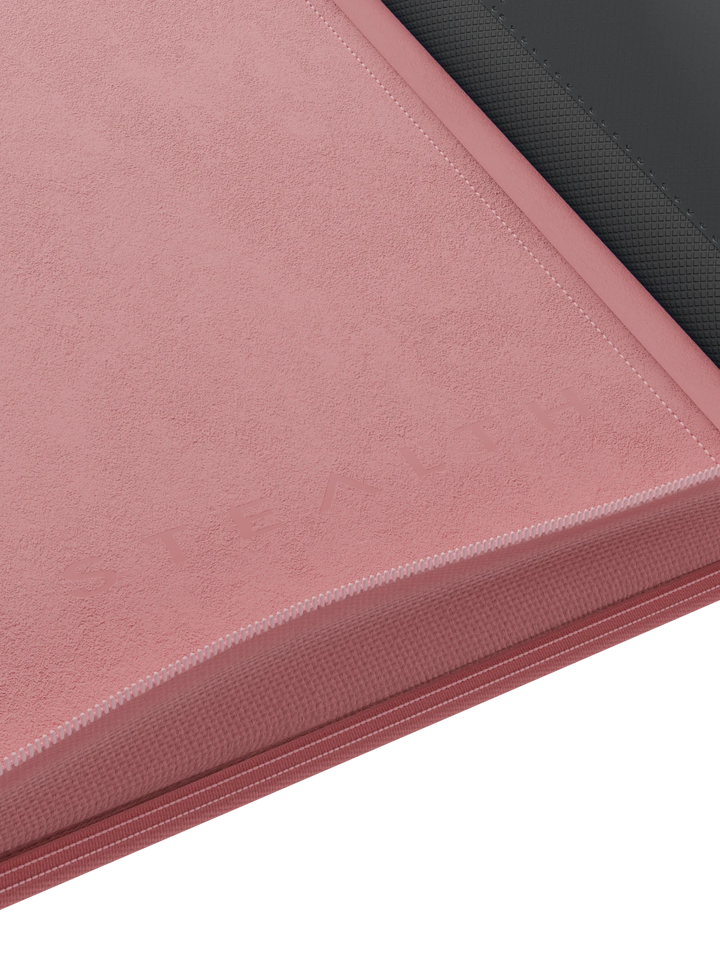 Stealth 9 Pocket Zip Binder - Pink - Palms Off Gaming - Lifestyle 4 - Prism &amp; Pocket