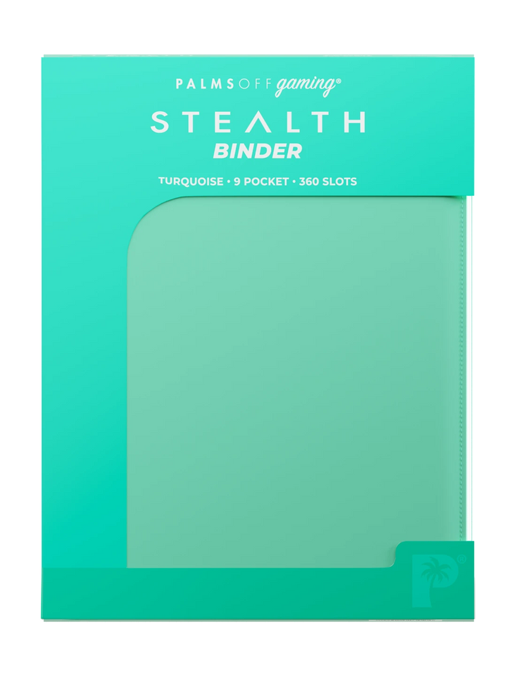 Stealth 9 Pocket Zip Binder - Turquoise - Palms Off Gaming - Packaging - Prism &amp; Pocket