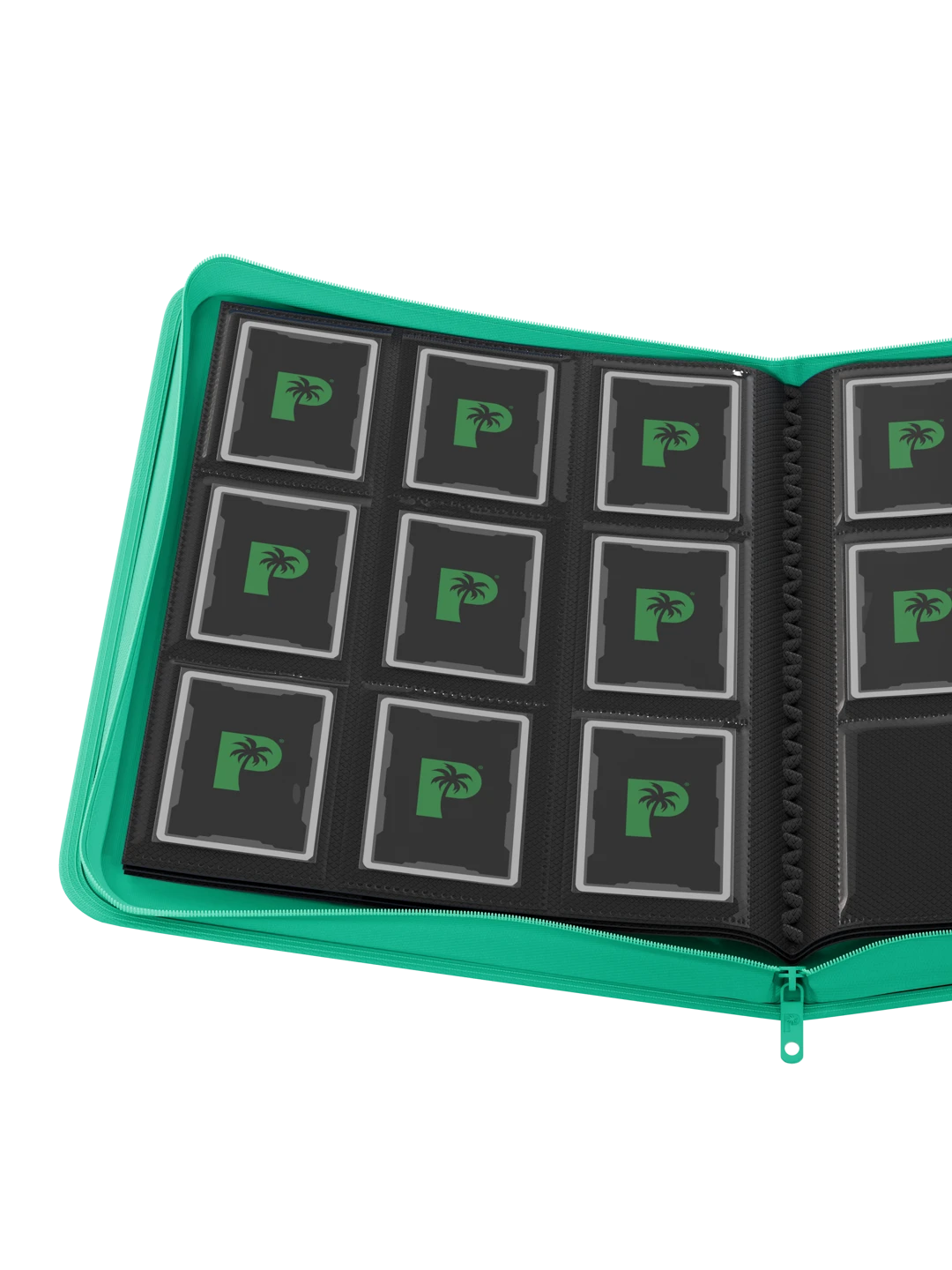 Stealth 9 Pocket Zip Binder - Turquoise - Palms Off Gaming - Lifestyle 2 - Prism & Pocket