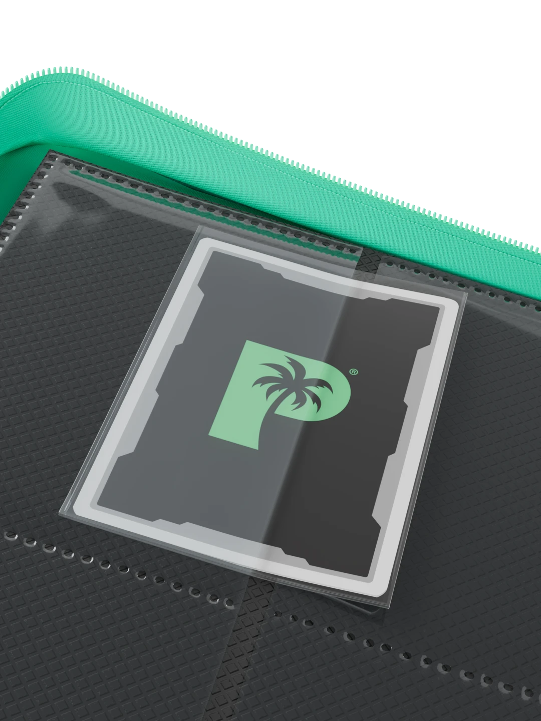 Stealth 9 Pocket Zip Binder - Turquoise - Palms Off Gaming - Reverse - Prism & Pocket