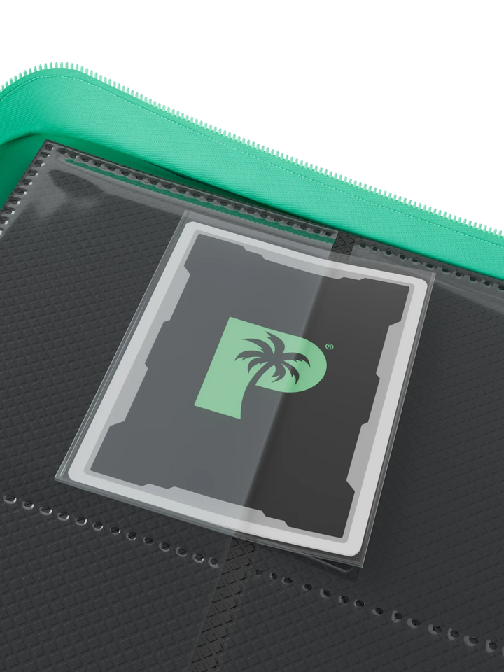 Stealth 9 Pocket Zip Binder - Turquoise - Palms Off Gaming - Reverse - Prism &amp; Pocket