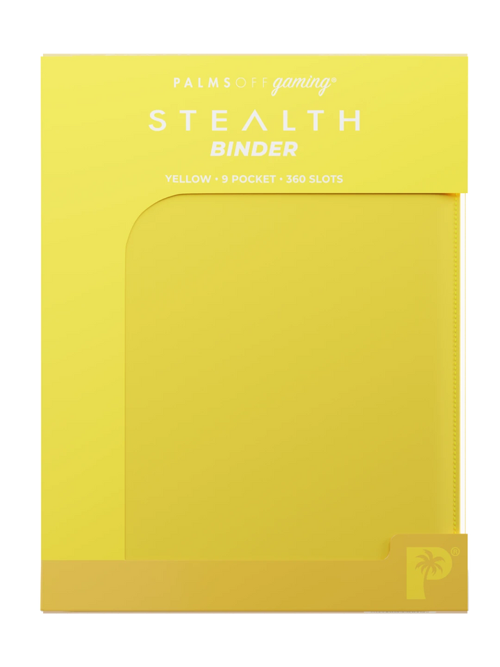 Stealth 9 Pocket Zip Binder - Yellow - Palms Off Gaming - Packaging - Prism &amp; Pocket