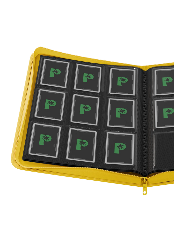 Stealth 9 Pocket Zip Binder - Yellow - Palms Off Gaming - Lifestyle 2 - Prism &amp; Pocket