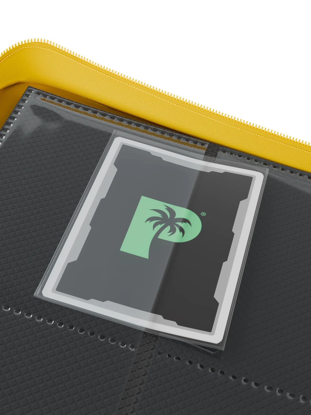 Stealth 9 Pocket Zip Binder - Yellow - Palms Off Gaming - Reverse - Prism & Pocket