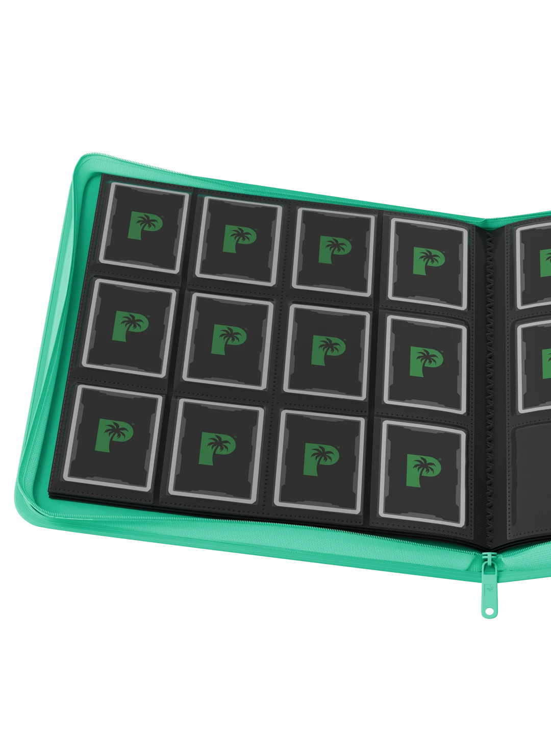 Stealth 12 Pocket Zip Binder - Turquoise - Palms Off Gaming - Lifestyle 3 - Prism & Pocket